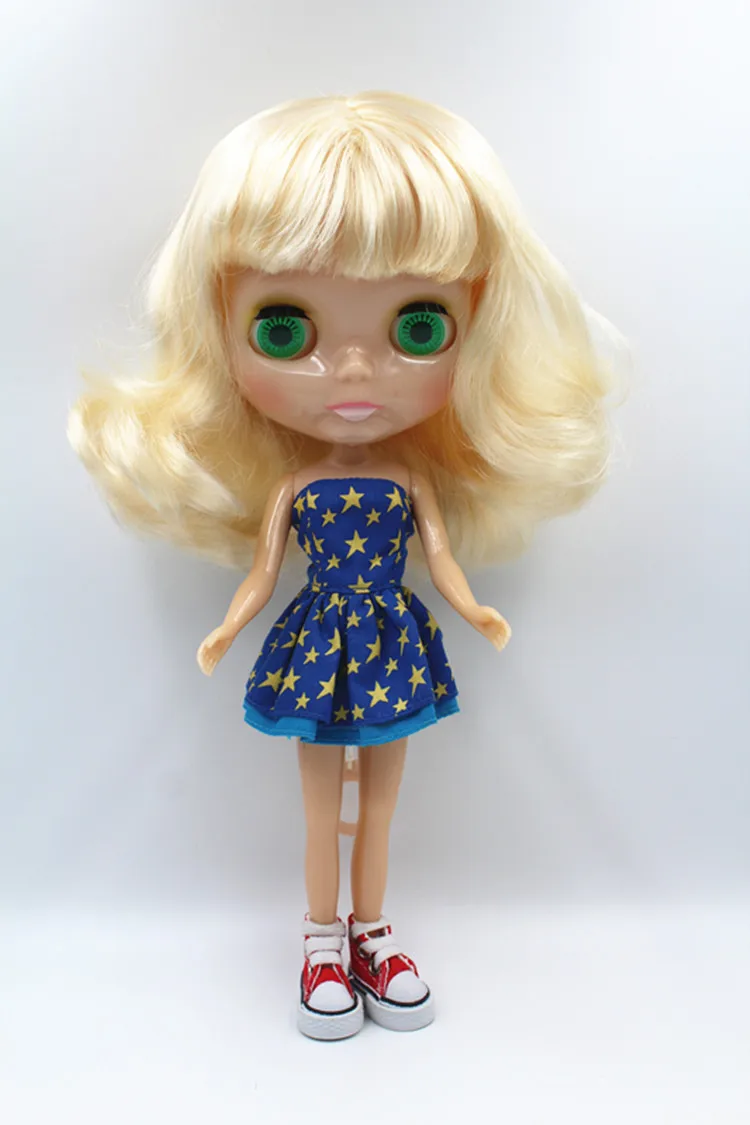 Blygirl кукла бежевый вьющиеся волосы, челка 30 см кукла 1/6 Блит тело куклы мода может ремонт макияж мода кукла белый кожи