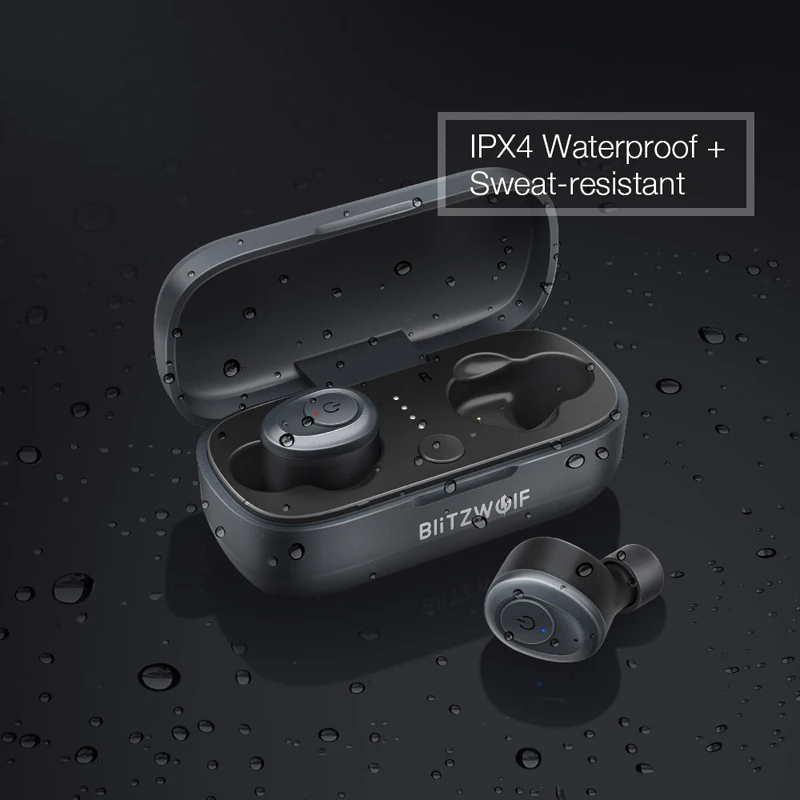 Blitzwolf BW-FYE4 bluetooth 5.0 TWS True Wireless Earphone Earbuds Charging Box HiFi Stereo Sound Bilateral Call IPX4 Waterproof