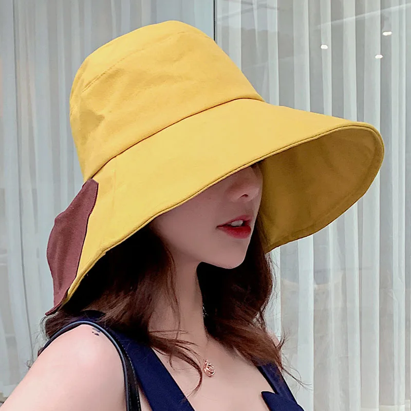 sun hats for women summer hat women beach hat summer women bucket hat bow  (16)