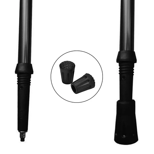 2Pcs Hiking Stick Tip End Rubber Caps Outdoor Sports Walking Cane