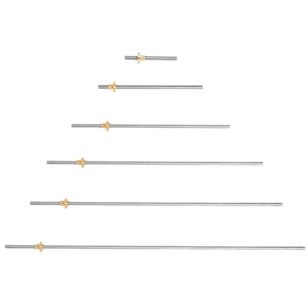 3d طابعة أجزاء 100-600 مللي متر Reprap 8 مللي متر Acme الخيوط قضيب الفولاذ المقاوم للصدأ Leadscrew + T8 الجوز ل CNC 3D طابعة