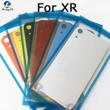 Для iphone XR задний стеклянный корпус+ клейкая задняя кристальная панель крышка батареи Крышка Корпус+ объектив камеры и рамка+ логотип
