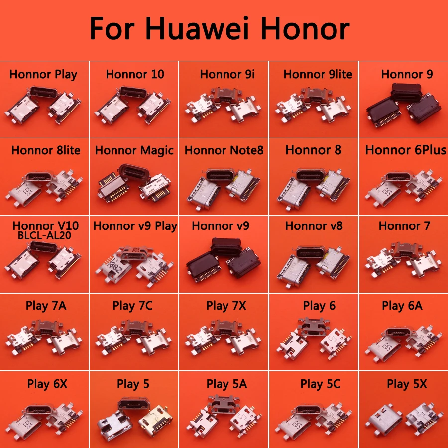 25 250 шт. для Huawei Honor note8 Play 5 6 6A 6X 5C 5A 5X 7A 7C 7X USB разъем зарядки|Шлейфы мобильных