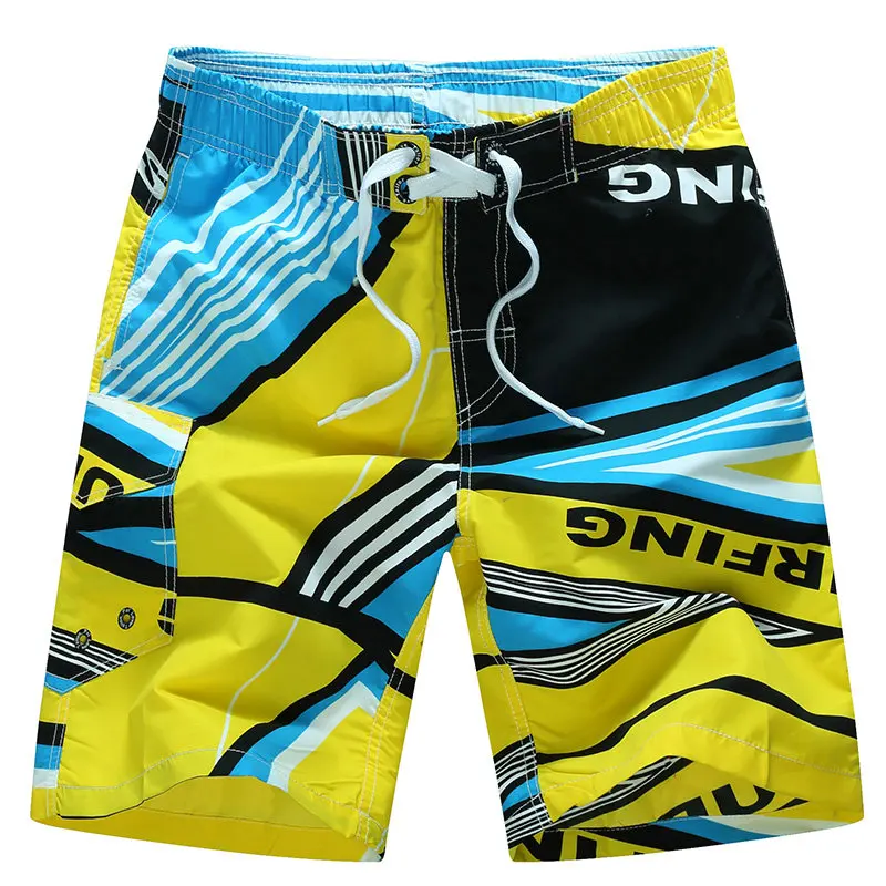 1521 yellow Летний стиль мужские шорты для пляжа короткие дышащие быстросохнущие Свободные повседневные Гавайские шорты с принтом для мужчин размера плюс 6XL - Цвет: 1521 yellow