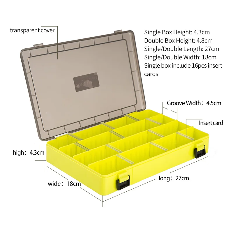 Пластиковая рыболовная коробка Dream Fishing Box 27x18x4,3/27x18x4,8 см рыболовная приманка коробка джиг Pesca аксессуары коробка Minnows приманка Контейнер для снастей