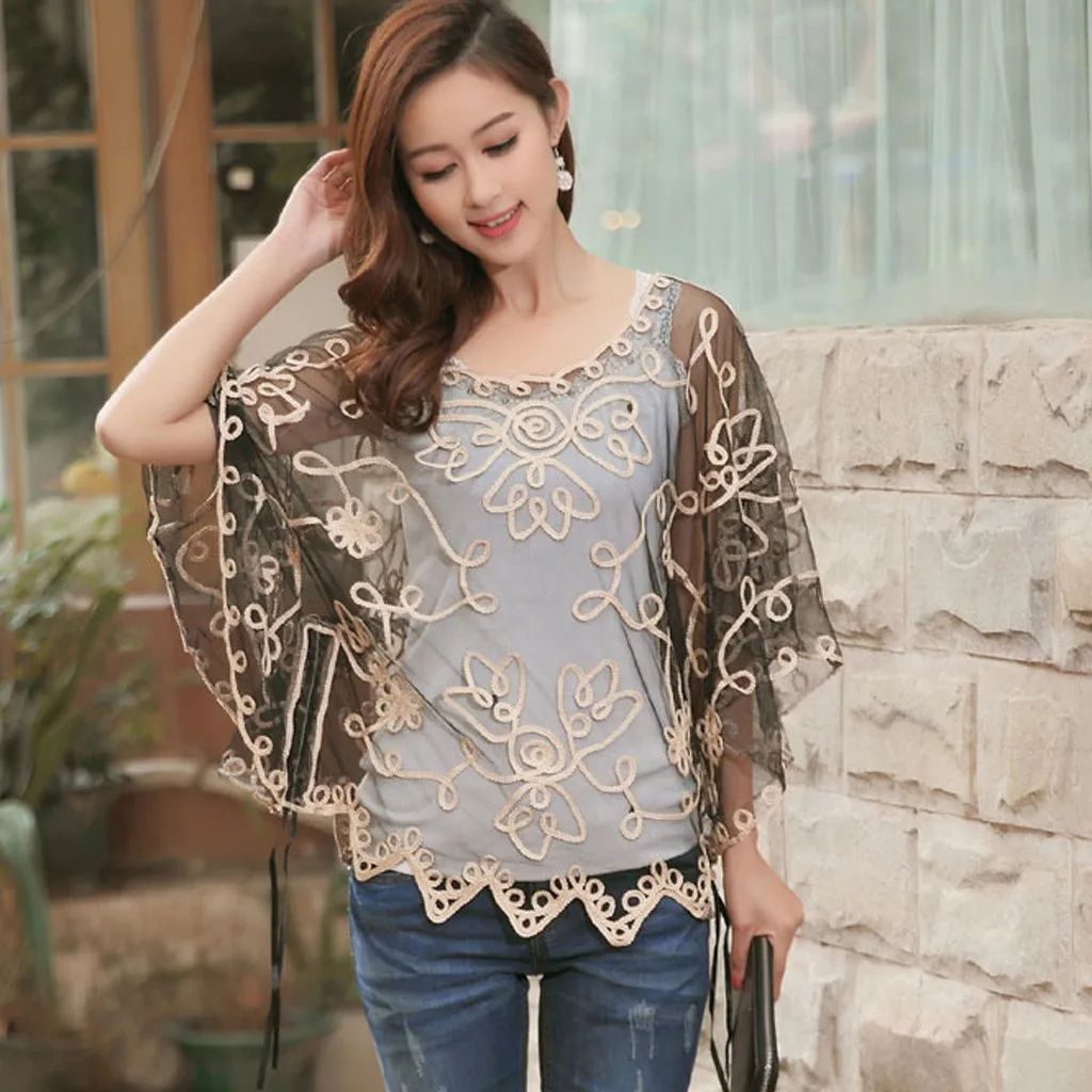 

2019 Women Shawl Beaded Sequin Bikini Cover Up Pullover Perspective Lace Beach Tunics Swimsuit Kaftan Beach Pareo De Playa Capes
