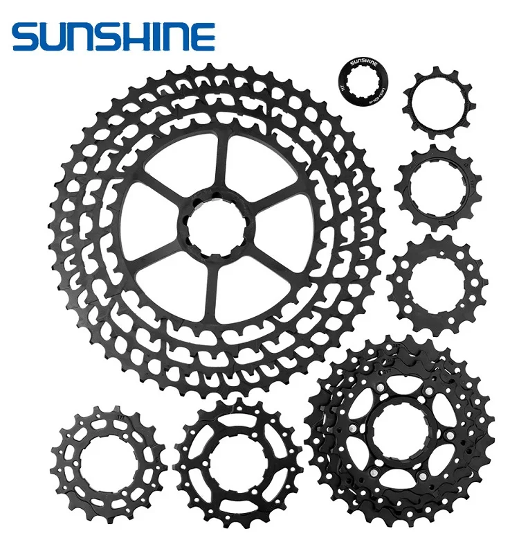 SUNSHINE MTB 12 скоростей кассета 11-50T Сверхлегкая 399 г CNC Freewheel Запчасти для горного велосипеда XTR GX NX