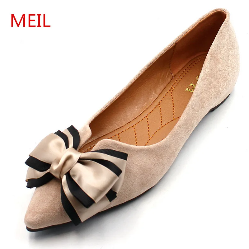 

Casual Shoes women office ladies shoes lady cute bow tie pointed toe flats female cute spring & summer slip on shoes for women