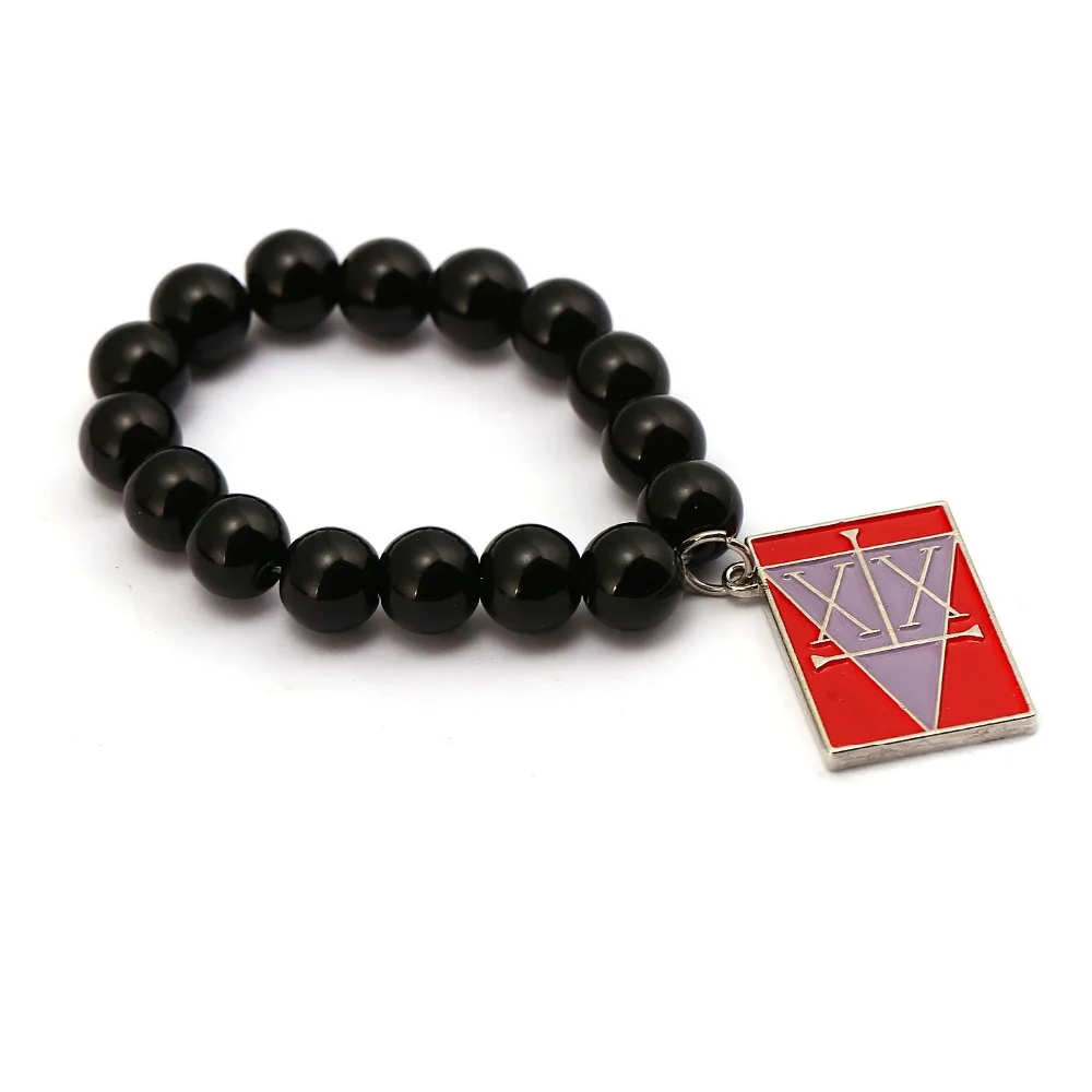 

Hunter x Hunter Bracelet Black Lava Stone Beaded Bracelet GON FREECSS 10MM Beads Bracelets Anime Jewelry