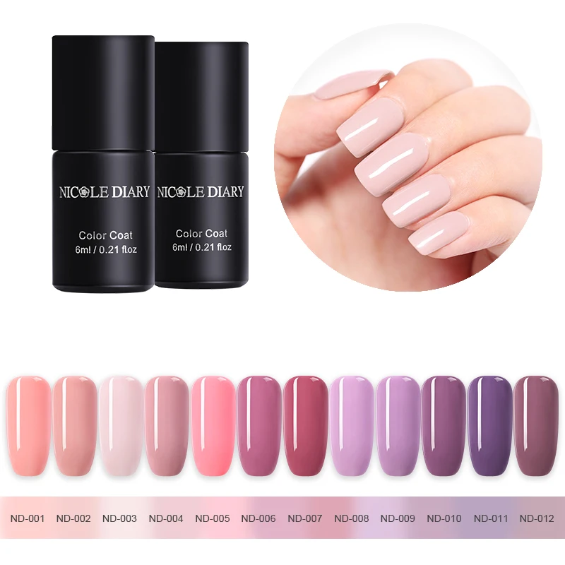 

NICOLE DIARY One-step Nail Gel 6ml Color Series Soak Off Nail Gel Polish Pink UV LED Gel Lamp Manicure Gel Lacquer DIY