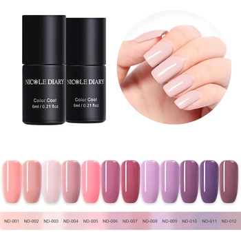 

NICOLE DIARY One-step Nail Gel 6ml Color Series Soak Off Nail Gel Polish Pink UV LED Gel Lamp Gel varnish DIY