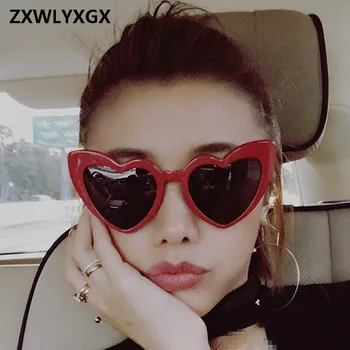 

New Fashion Love Heart Cat Eye Sunglasses Women Brand Designer Vintage Gradient Sun Glasses Shades Oculos De Sol