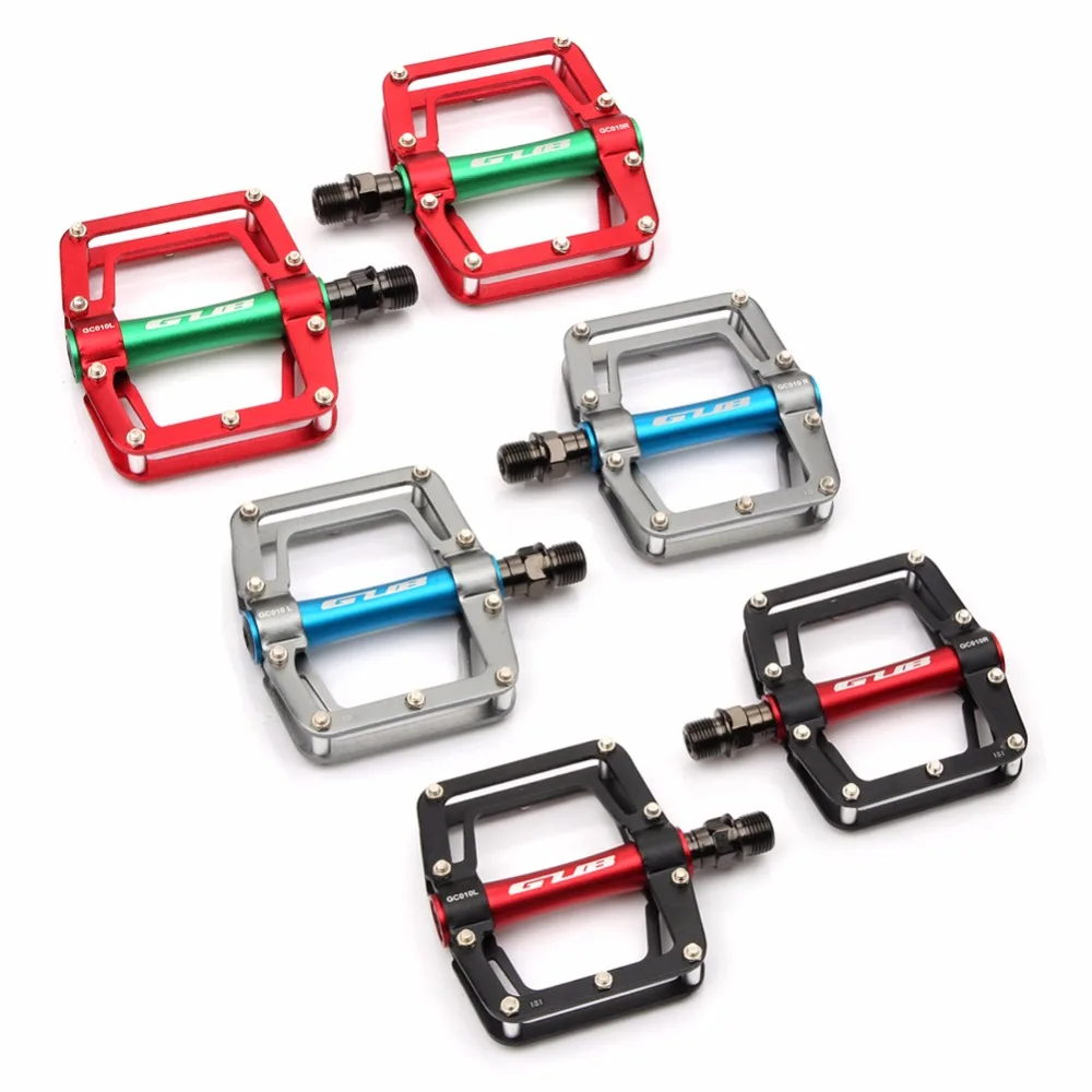 1 пара GUB GC010 красочные велосипедные педали профессиональные MTB дорожный велосипед плоская Платформа герметичный Подшипник педали для езды части цикла