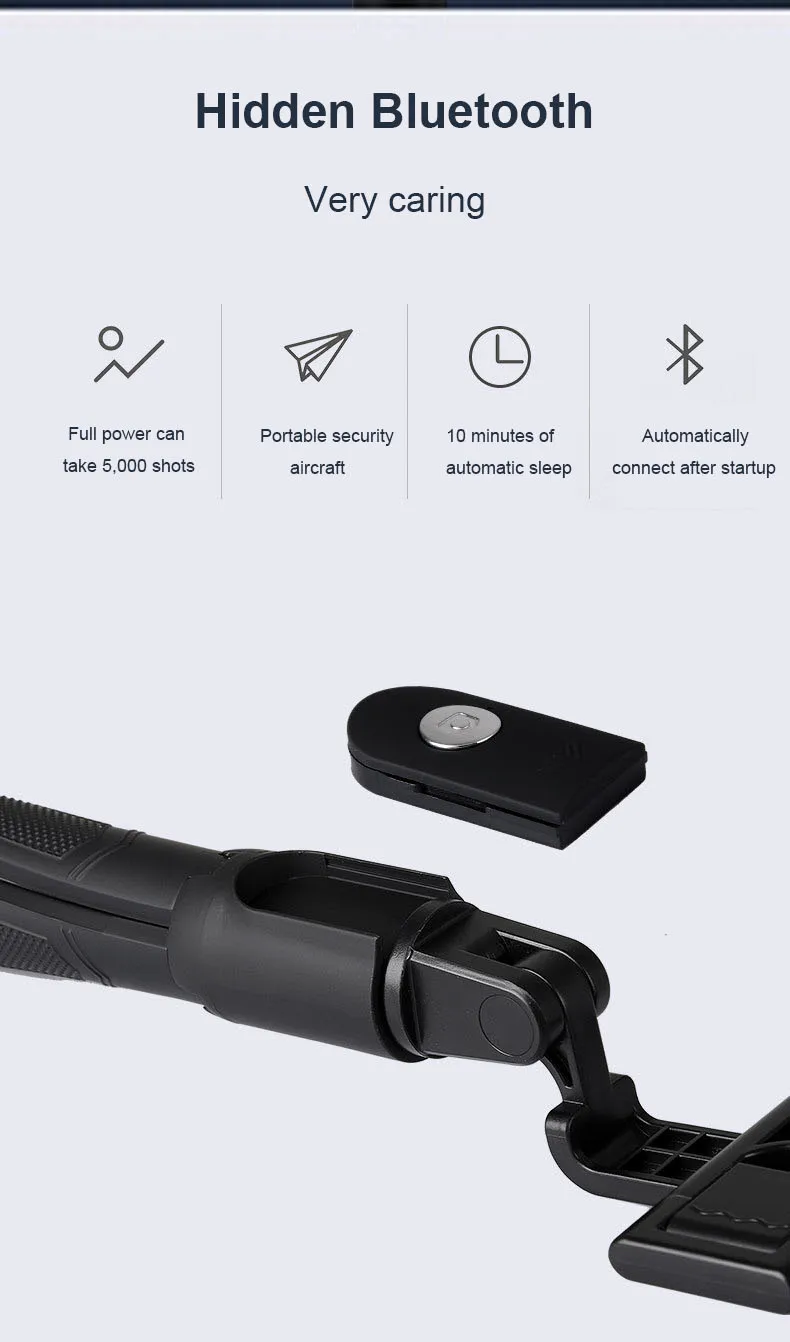Штатив-подставка Выдвижная монопод с Bluetooth дистанционным креплением для телефона селфи-палка для iPhone Android Gopro камера