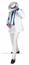 Free Shipping 2015 Custom Made Michael Jackson Smooth Criminal Suit Michael Jackson Cosplay Costume michael jackson – scream 2 lp