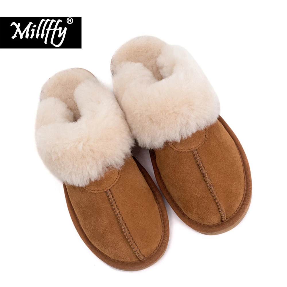 sheepskin fur slippers