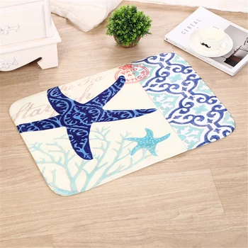 

Octopus print Non-slip rug Kitchen Mats Starfish Living Room super soft Carpet Entrance Doors Water Absorption Mat