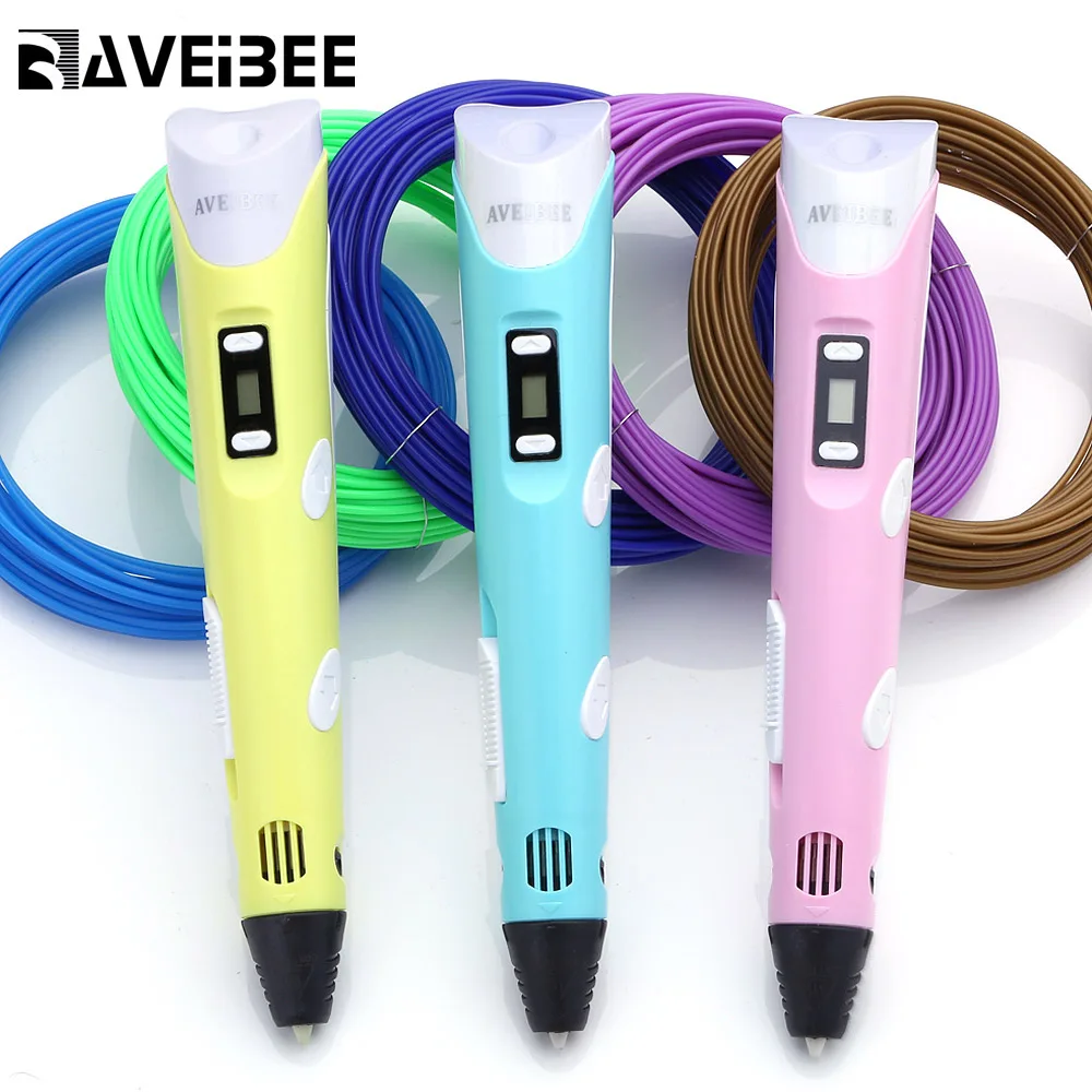 

1.75mm PLA DIY 3D Printing Pen LED/LCD Screen 3D Pen Painting Pen+100M Filament Creative Toy Gift For Kids Design Drawing