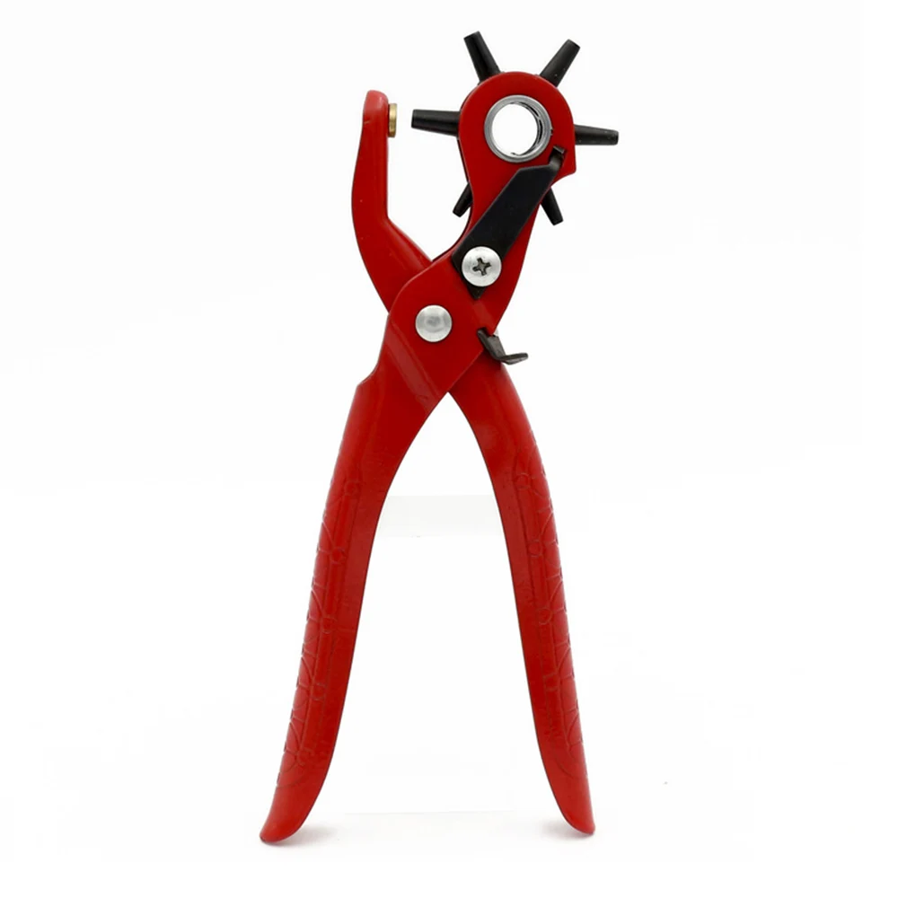 

Punch Hole Tool Belt Puncher Stainless Steel Fabric Belts Watch Strap Durable Red Multifunction Home Shoe