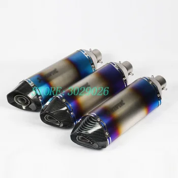 

KA Racing Motorcycle Muffler Exhaust Carbon Fiber Exhaust escape Modified Scooter Exhaust Muffle Fit for most motorcycle ATV