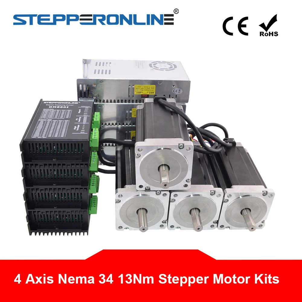 onderzeeër zand diagonaal 4 Axis CNC Router Kit 13.0Nm(1841oz.in) Nema 34 Stepper Motor &  Driver|Stepper Motor| - AliExpress