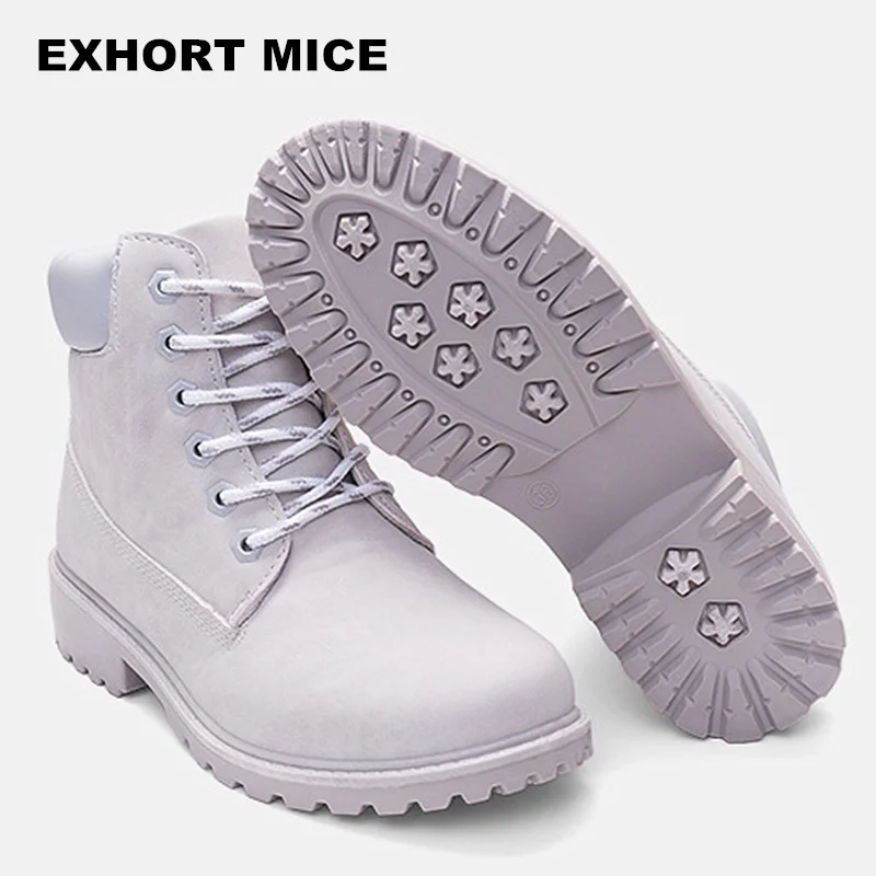 

2017 New Autumn Winter Women Worker Boots Round Toe Flat Ankle Boots Fashion Candy Color Ladies Marten Boots Size 36-41