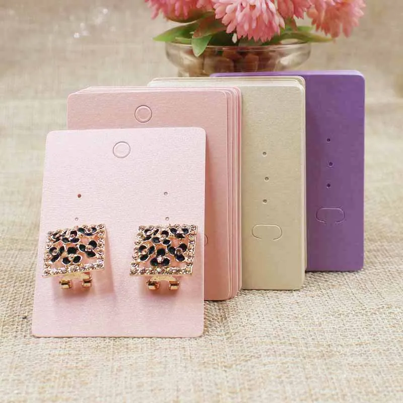 5*6.50cm pink/beige/purple diy blank stud /claw earring card quality