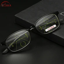 SCOBER = gafas de lectura multifocales progresivas marco clásico Retro Vintage ojo negro ver cerca y lejos TOP 0 agregar + 1 a + 4