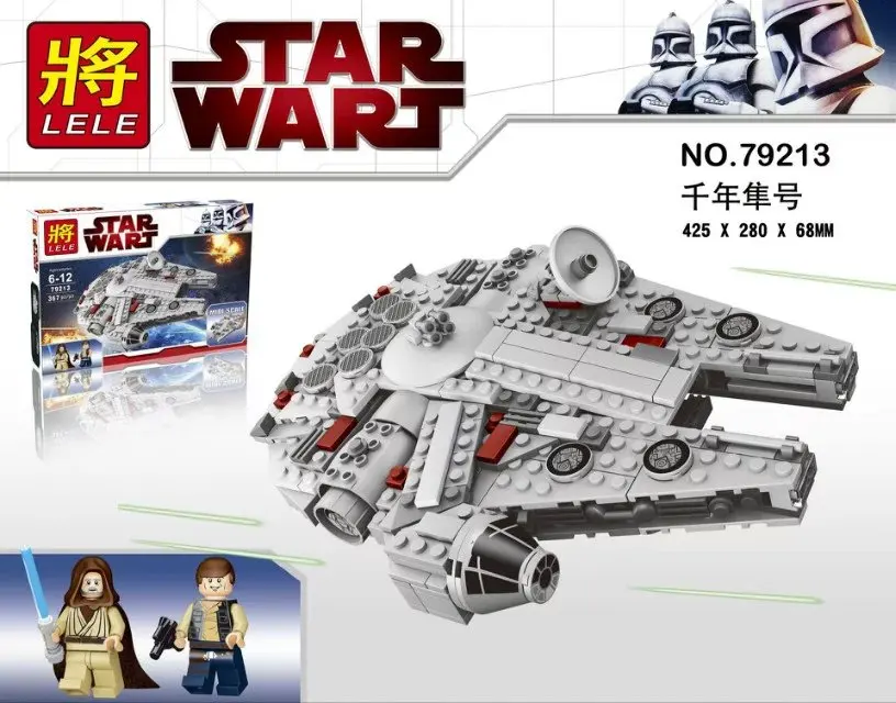 

Bevle LELE 79213 Star Wars Series Millennium Falcon First Order Bricks Building Block Compatible with Legoe Toys