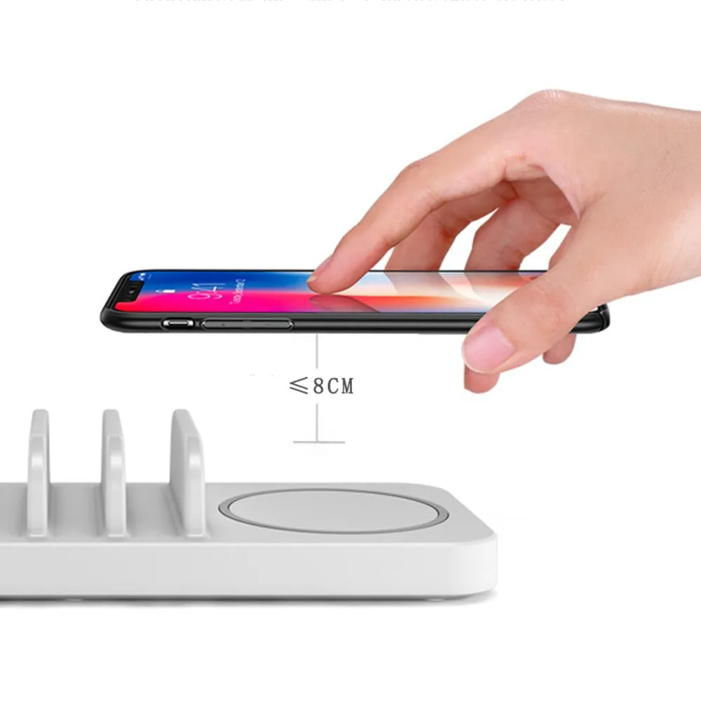 Многопортовое Зарядное устройство USB беспроводной зарядный светодиодный светильник зарядное устройство быстрое зарядное устройство США ЕС Великобритания адаптер для iPhone samsung huawei Xiaomi