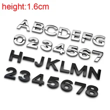 16 мм Высокое качество хром металл цинк DIY ABC 123 буквы цифры автомобиля Стайлинг эмблема переоборудования стикер телефон Цифровой алфавит