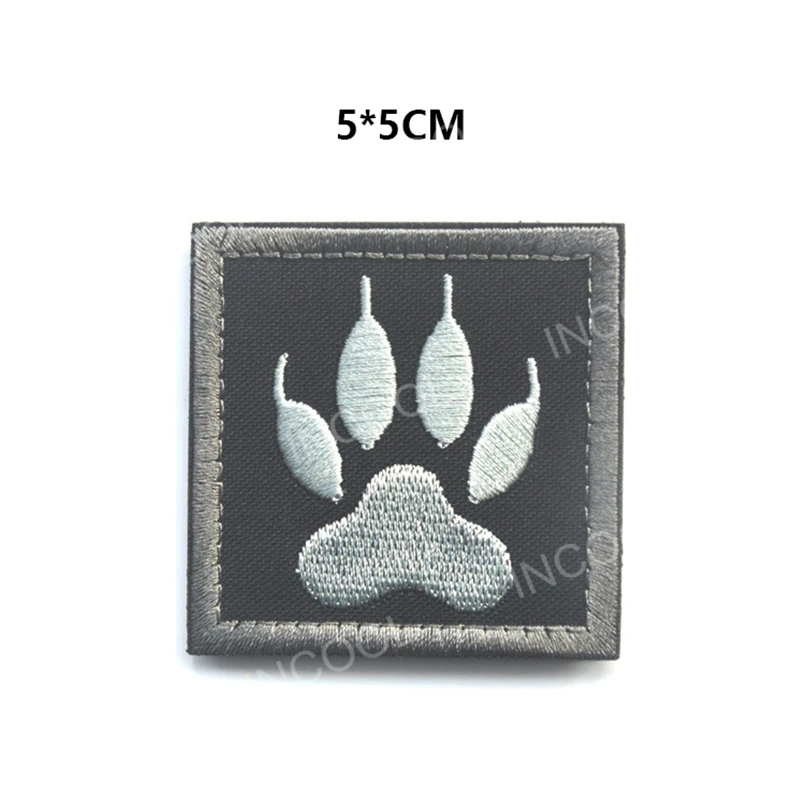 Thin Blue Line K9 Infrared IR Reflective Service Dog Rescue Embroidery Patch Military Tactical Patches Emblem Embroidered Badges 