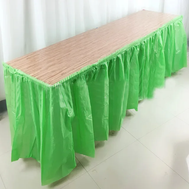 Disposable Table Skirt Tutu Tableware Skirt Party Table Cloth