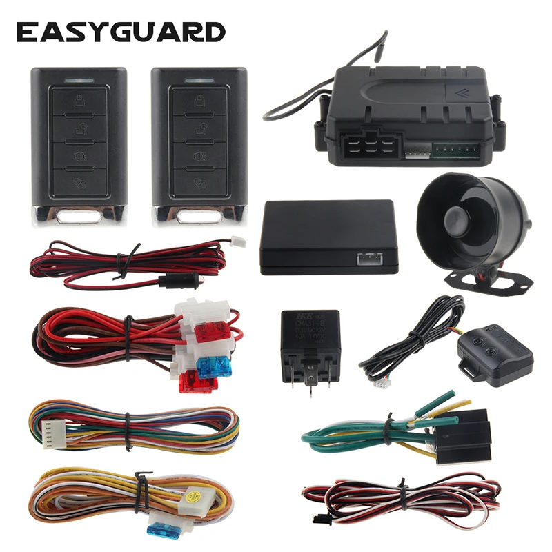 Service Passive Entry System EASYGUARD smart Key PKE Passive Keyless Entry Car Alarm System with 2