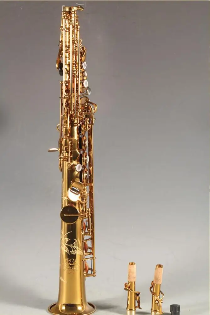 Франция Rollinsax RSS 9901 сопрано Sax шаг B плоский Золотой Сплит прямой саксофон латунный