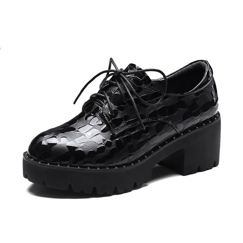 ZVQ newest lace-up good quality round toe high heels manual shoes plaid absorb sweat platform zapatos mujer women pumps ZVQ newest lace-up good quality round toe high heels manual shoes plaid absorb sweat platform zapatos mujer women pumps