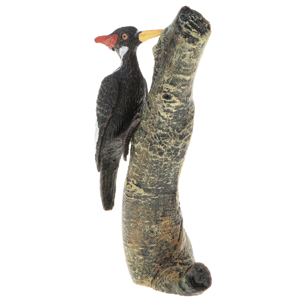 1.5'' Plastic Woodpecker Bird Action Figure, Wild Animal Model Figurine Kids Toy Xmas Gift, Collectible, Home Decor