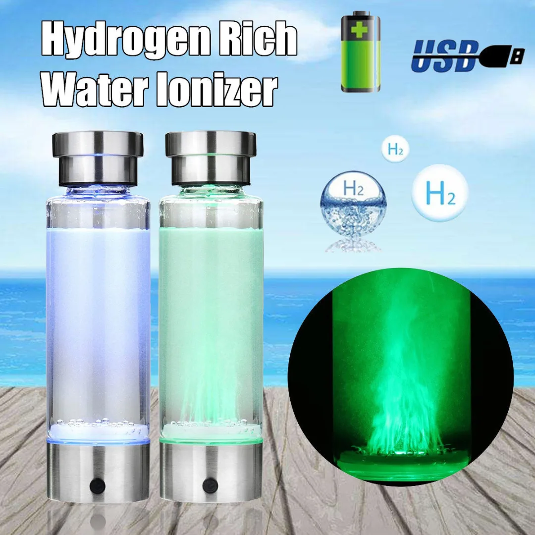 1Pc USB Charge Hydrogen Rich Water Ionizer Maker Generator Bottle Cup Easy To Absorb