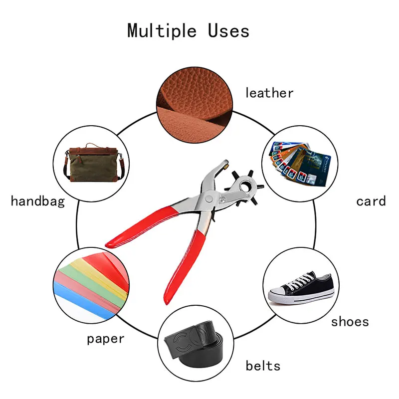 LMDZ 6 размер кожаный ремень Дырокол бытовой кожевенное ремесло плоскогубцы перфоратор вращается швейная машина мешок сеттер Инструмент ремешок для часов