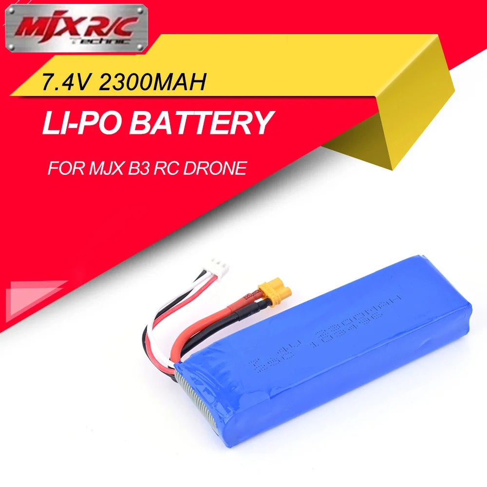 Оригинальный перезаряжаемый аккумулятор MJX Bugs B3 7 4 V 2300mAh 25C Li-po с разъемом XT30