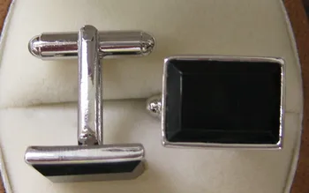 

wholesale beautiful plated square black jade Cufflinks