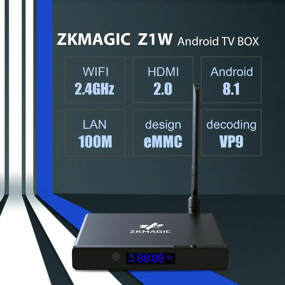 Smart Android tv Box Z1W 2 Гб 16 Гб Amlogic S905W четырехъядерный 2,4 ГГц WiFi 4K медиа-проигрыватель Google tv Box Android 8,1 PK X96 mini