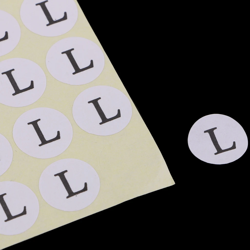 0.5 Inch White Round Retail Clothing Size Label Adhesive Apparel Size Stickers A Set of 15 Sheets S M L XL XXL Total 75 Pieces
