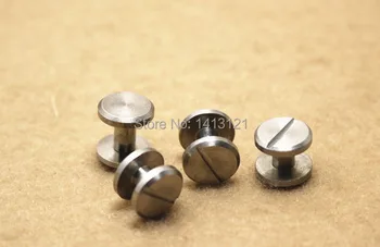 

free shipping flat style 10*4*5mm wallet bag screw stainless steel belt Rivet diy handmade leather hardware fastener part