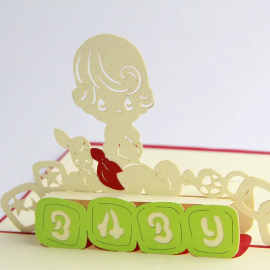 qubiclife cube life 3d newborn baby stereo cards handmade custom