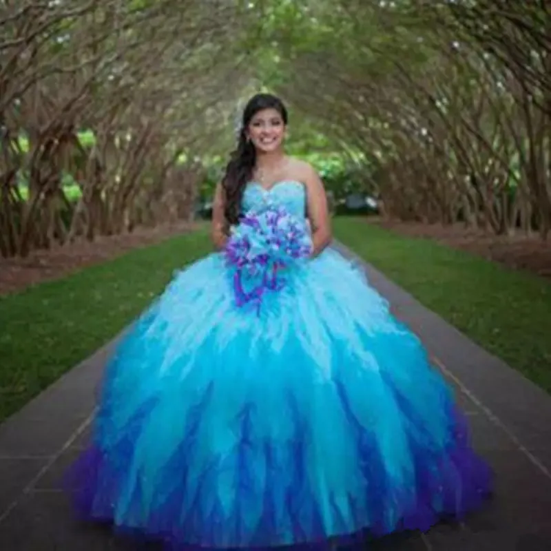 light blue quinceanera dress tulle 2019 Quinceanera Dresses Sweetheart