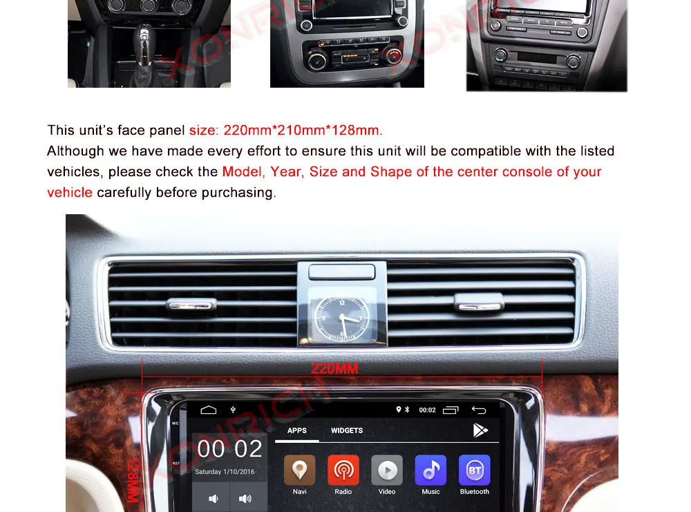 Excellent Android 8.1 Auto Stereo Radio GPS Car No DVD Player For koda/Octavia/Seat/VW/CC/PASSAT B6 B7 Golf 5 6 RAM 2GB 4 Core 12