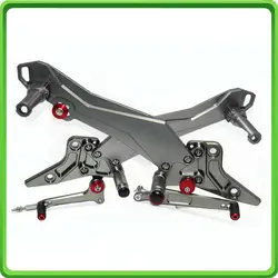 Rearsets подставка для ног подножки для 2013 2014 2015 2016 Kawasaki Z 800 Z800 мотоциклетные Регулируемые задние наборы w/пассажира колышки серый