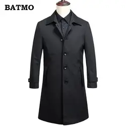 BATMO 2018 Новое поступление высокого качества Повседневная Однобортный плащ для мужчин, мужские отложной воротник Куртки плюс размер M-XXXL 8840