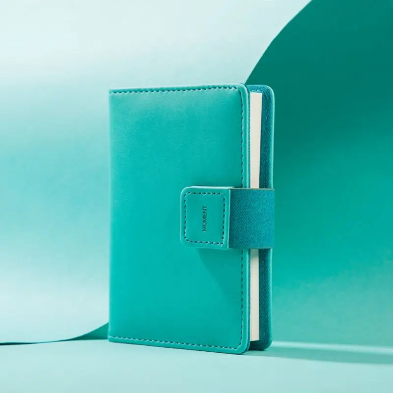 

Mini Diary Pocket Notebook A7 Magnetic Faux Leather Cover Paper Planner Notepad A7 for business man